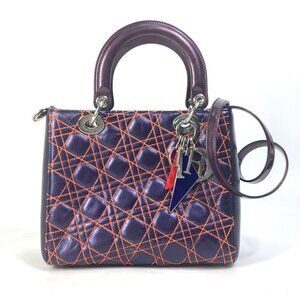 CHRISTIAN DIOR Orange Leather Shoulder Bag